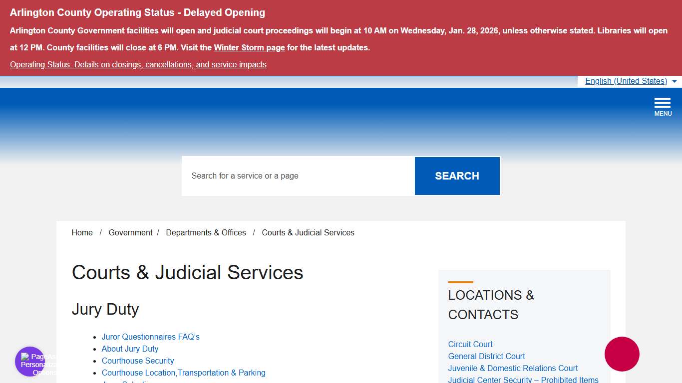 Courts & Judicial Services – Official Website of Arlington County Virginia Government